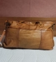 Pieces маркова голяма чанта от естествена кожа цвят коняк, снимка 5