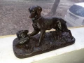 Прекрасна статуетка фигура на ловно куче от чугун, снимка 3