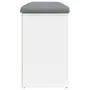 vidaXL Пейка за обувки, бяла, 82x32x50 см, инженерно дърво, снимка 6