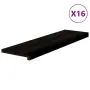 vidaXL Стълбищни стъпала, 16 бр, кафяво-черни, 90x25x2 см, дъб масив, снимка 1