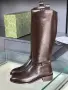 Gucci Дамски Ботуши Гучи - Черни Или Кафеви Код E168, снимка 6