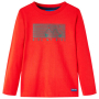 Детска тениска с дълъг ръкав, червена, 104（SKU:13100