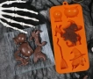 Баба Яга метла шапка кълбо вещица Хелоуин Halloween силиконов молд форма фондан шоколад гипс декор, снимка 1