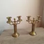 Комплект от два бронзови свещника, снимка 1