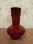 стъклена ваза червено стъкло , снимка 4