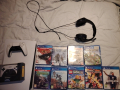 ps5 slim със 9 игри, 2 нови контролера и слушалки hyperx. Всички предмети са в запазено състояние. , снимка 2