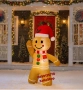 Надуваемо човече Gingerbread-120 см.–коледна украса/надуваема меденкаа, снимка 1