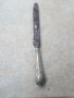 Стар английски нож с посребрена дръжка, снимка 1 - Антикварни и старинни предмети - 38898834