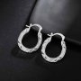 Сребърни обеци Халки 925 - Елена Код: BH348, снимка 3