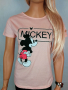 🚨Промоция🔥Тениски с Мики Маус в нежно розово , снимка 1 - Тениски - 32924982