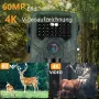 Woomoon Ловна камера 60MP 4K HD с 64 GB SD карта, снимка 3