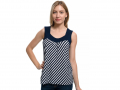 Нова дамска елегантна моряшка блуза без ръкави на тънко райе, снимка 10