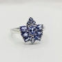 Сребърен пръстен с Танзанит , снимка 3