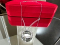 CARTIER Love White Gold Large Paved Diamonds Pendant Дамскo Колие, снимка 2