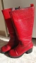 Червени ботуши, естествена кожа, номер 38, снимка 2