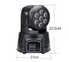 Диско прожектор 7 led mini moving head  лед  с въртяща се глава, снимка 6