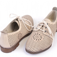 НОВО! Ниски дамски обувки с лазерна перфорация от естествена кожа, снимка 12 - Дамски ежедневни обувки - 36149154