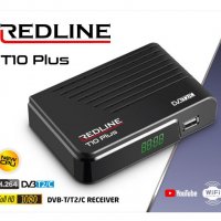 КОМБИНИРАН ПРИЕМНИК REDLINE T10 PLUS HD CABLE, КАБЕЛНА И ЕФИРНА ТЕЛЕВИЗИЯ, DVB-T/T2/C, снимка 2 - Приемници и антени - 39924510