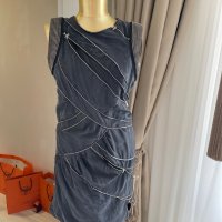 Дизайнерска рокля с ципове по модел на A.Wang, снимка 6 - Рокли - 40367553