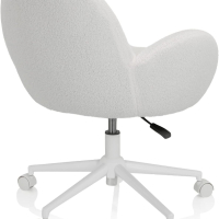 Ергономичен детски стол за компютърпухкава изкуствена кожа, регулируем на височина, бял, снимка 6 - Столове - 44822216