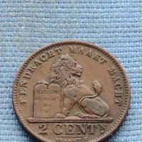 Монета 2 цента 1905г. Белгия крал Леополд втори 34853, снимка 1 - Нумизматика и бонистика - 42730246
