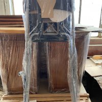 Стилен Бар стол сгъваем хром/дърво НОВИ-Цена до изчепване, снимка 2 - Столове - 39597860