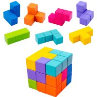 Дървено кубче 3D, снимка 3 - Образователни игри - 42444469