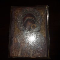 Дървена Икона на Дева Мария , снимка 5 - Антикварни и старинни предмети - 40510678