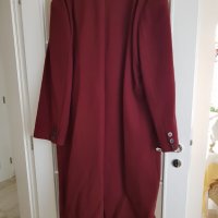 Мъжко кашмирено дълго палто бордо, снимка 2 - Палта - 39947438