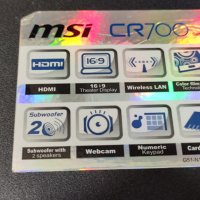 Лаптоп MSI MS-1734, снимка 3 - Части за лаптопи - 41865251