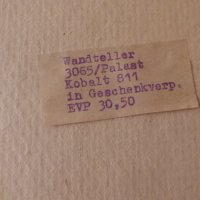 Немска порцеланова чиния за стена кобалт Валендорф с кутия 1970 г, снимка 9 - Декорация за дома - 42146224