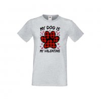 Мъжка тениска Свети Валентин My Dog Is My Valentine 2, снимка 3 - Тениски - 35715917