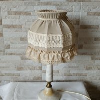 Голяма стара мраморна лампа - нощна лампа - 1970 година, снимка 3 - Антикварни и старинни предмети - 35826840