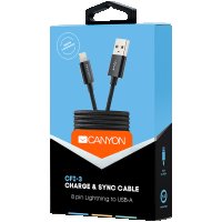 CANYON - Apple iPhone USB оплетен кабел 1m – различни цветове, снимка 5 - USB кабели - 35803788