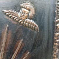 Медно пано Богородица , снимка 2 - Антикварни и старинни предмети - 34511574