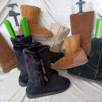 НОВИ Ботуши реплика на UGG®, топли дамски черни боти, апрески, N- 38 - 39, снимка 5 - Дамски апрески - 39304054