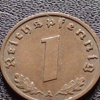 Две монети 1 райхспфенинг 1938г. Трети райх с СХВАСТИКА редки за КОЛЕКЦИЯ 37767, снимка 4 - Нумизматика и бонистика - 40637991