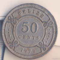 Белиз 50 цента 1976 година, снимка 1 - Нумизматика и бонистика - 42390801