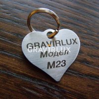 Табелка-медальон за кучета малко сърце – Модел М23, снимка 1 - За кучета - 39160307