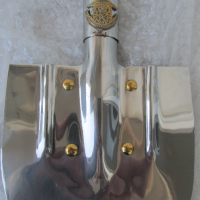 Нова, малка лопатка - шансов инструмент от неръждаема хром никелова стомана,арт,старинна,винтидж, снимка 3 - Други ценни предмети - 36249268