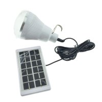 LED лампа с подвижен соларен панел, GR-020, кука, дължина на кабела 2.6m, бутон за управление, бял, снимка 2 - Лед осветление - 42389228