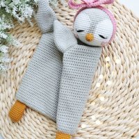 Плетени играчки за бебе комплект- дрънкалка и утешител, снимка 2 - Дрънкалки и чесалки - 41222952