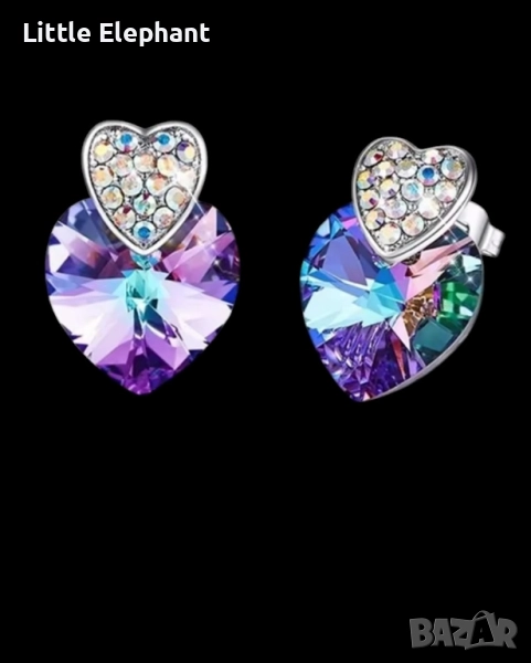 Pre order обеци сърца"Hologram",колекция"Hearts",Anniversary and birthday presents/нови, снимка 1