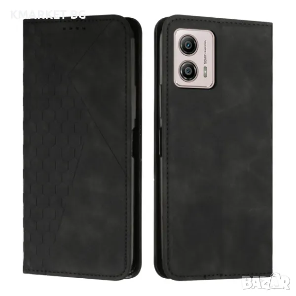 Motorola Moto G73 5G Diamond Pattern Wallet Калъф и Протектор, снимка 1