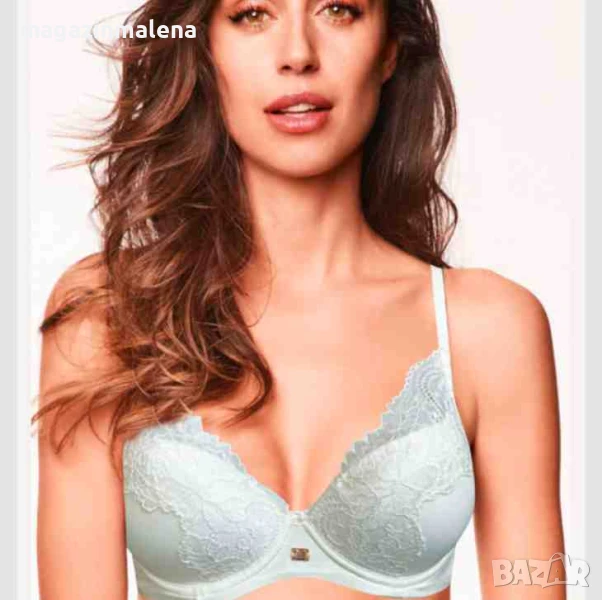 LORMAR 75B перленобял пуш ъп сутиен +1 РАЗМЕР подплънки Лормар дантелени повдигащи сутиени, снимка 1