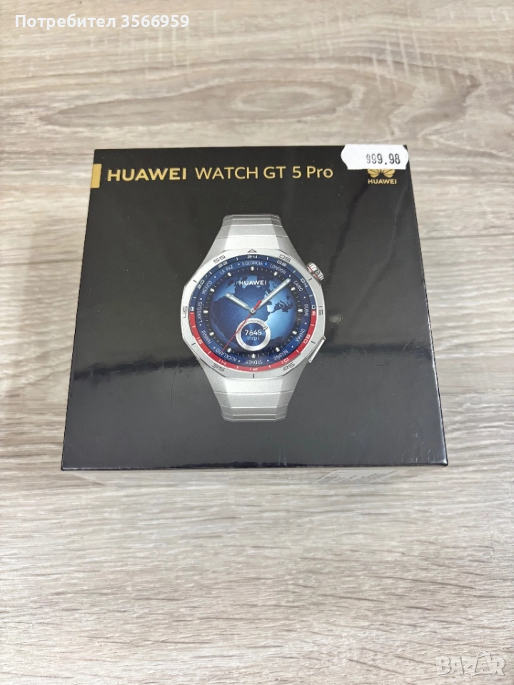 ЧИСТО НОВ смарт часовник Huawei GT 5 Pro Titanium, снимка 1