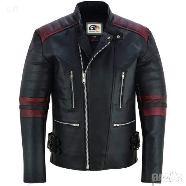 Vintage кожено мото яке, снимка 1