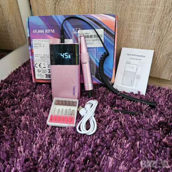 Чисто нова, електрическа пила за нокти, 45000 оборота, снимка 1