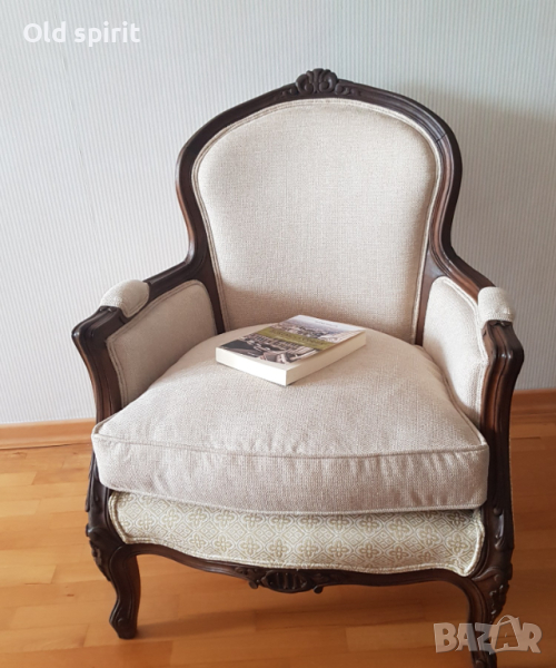 Антикварно кресло в стил Бержер (Bergère), снимка 1