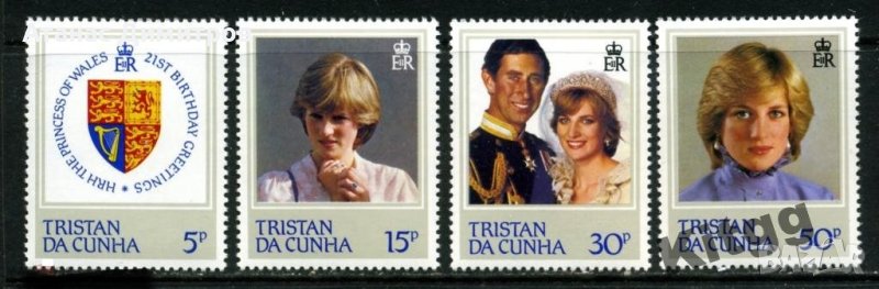 Чисти марки Лейди (принцеса) Даяна 1982 от Тристан да Куня , снимка 1
